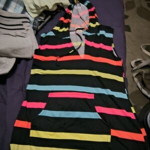 Bobbie Brooks Neon Striped Kids One Piece